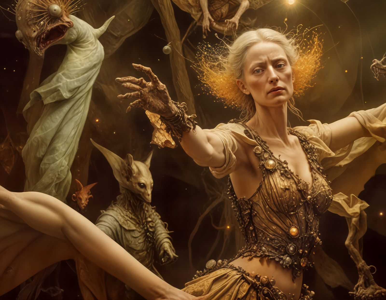 The Small Demon is being Cast out by a good Witch "And Don't Come Back!"