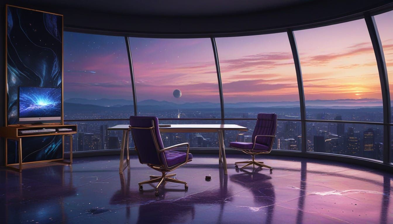 Sleek Futuristic Spaceship with Unparalleled Cosmic View