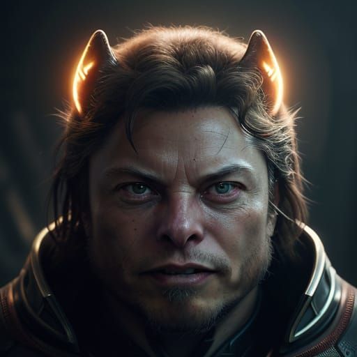 Elon Musk Transformed into a Sinister Alien Muskrat