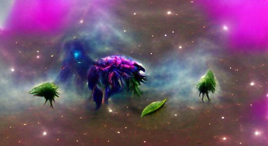 Giant Plant Creature in Nebula Galaxy