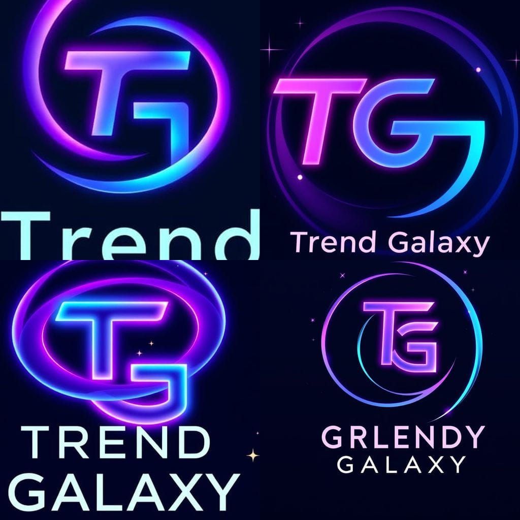 Futuristic Trend Galaxy Logo in Neon Gradients