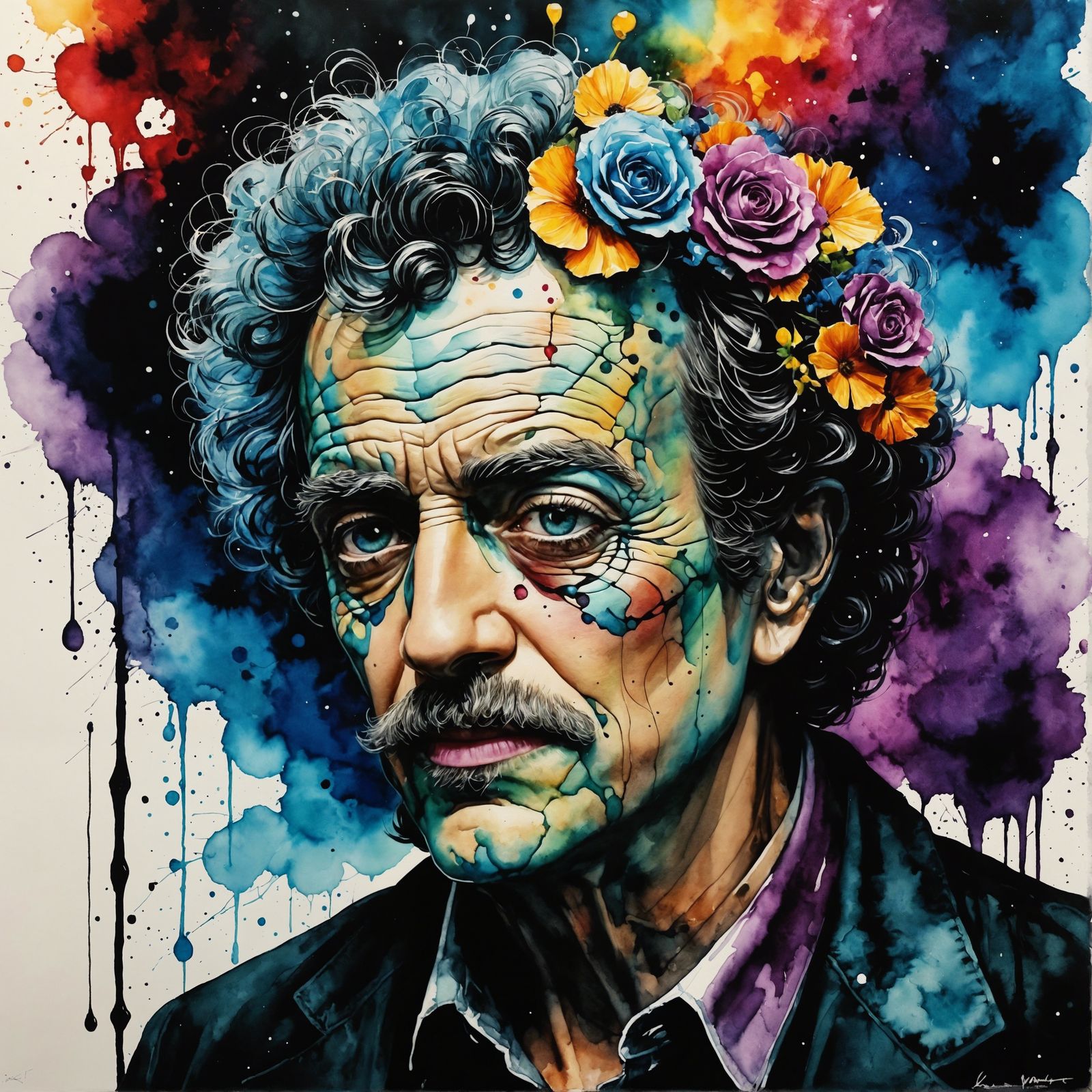 Memento Mori: Dark Yet Light, An Alcohol Ink Painting