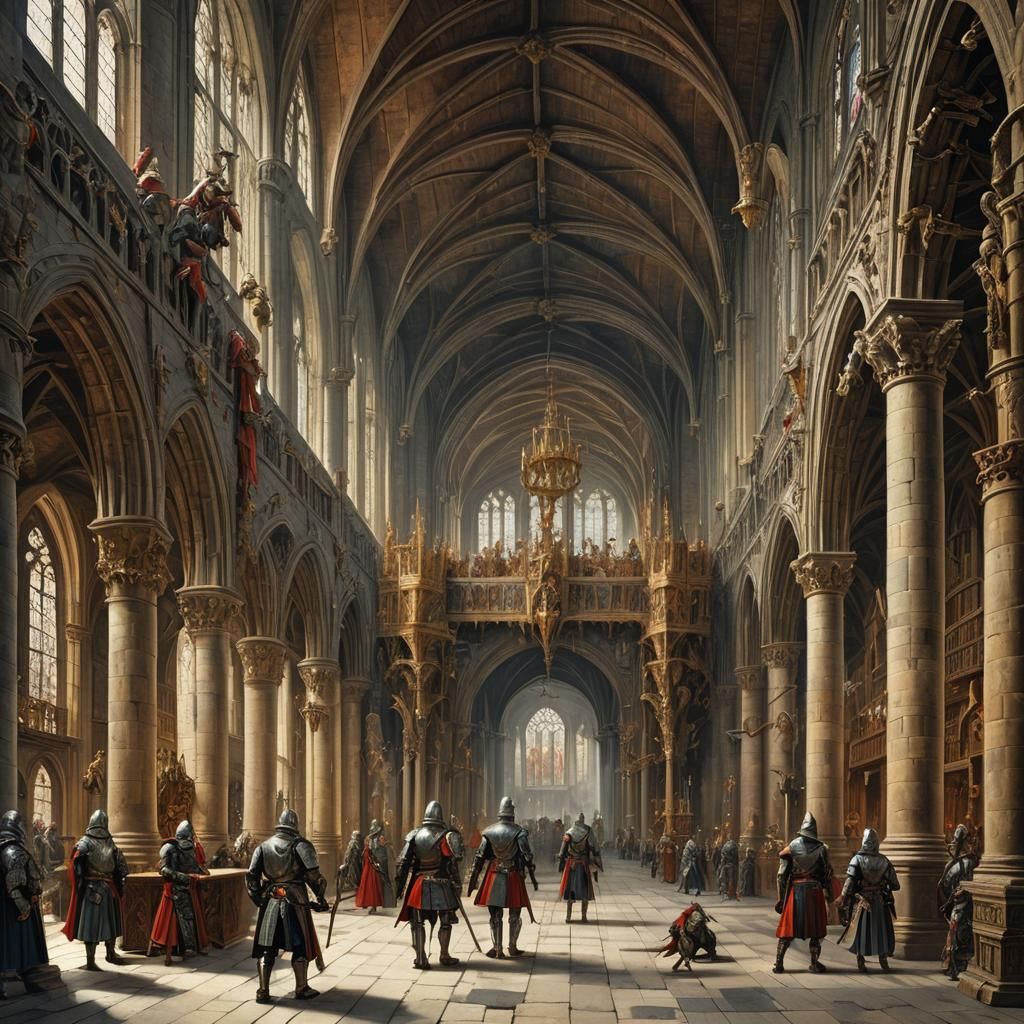 Knights, Dragons, and Treasure in Medieval Hall