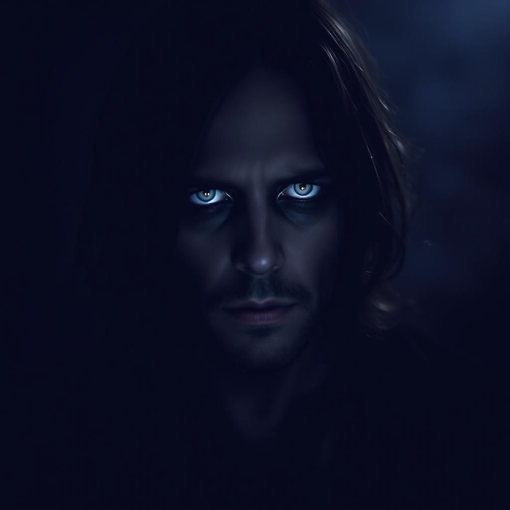 Intense Gaze of a Gothic Singer