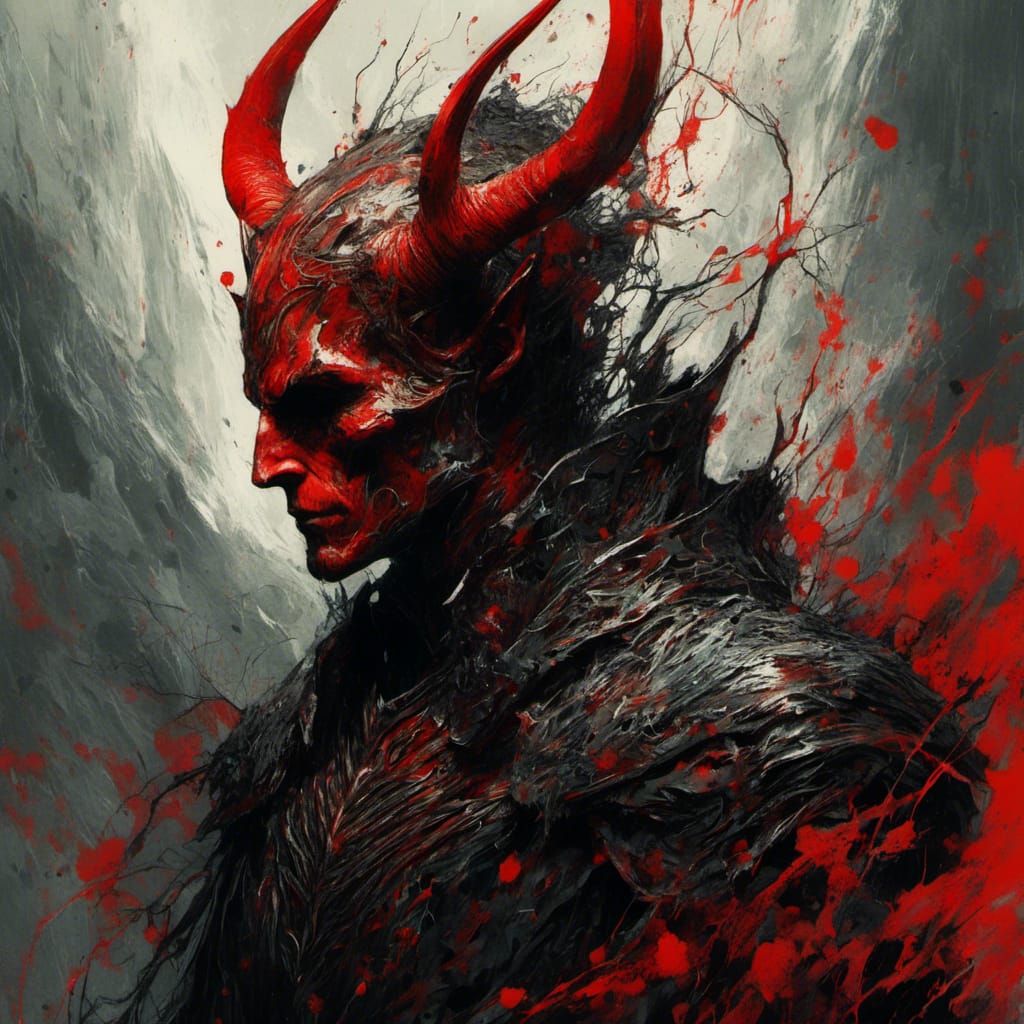 Macabre Abaddon Knight in Dark Armor