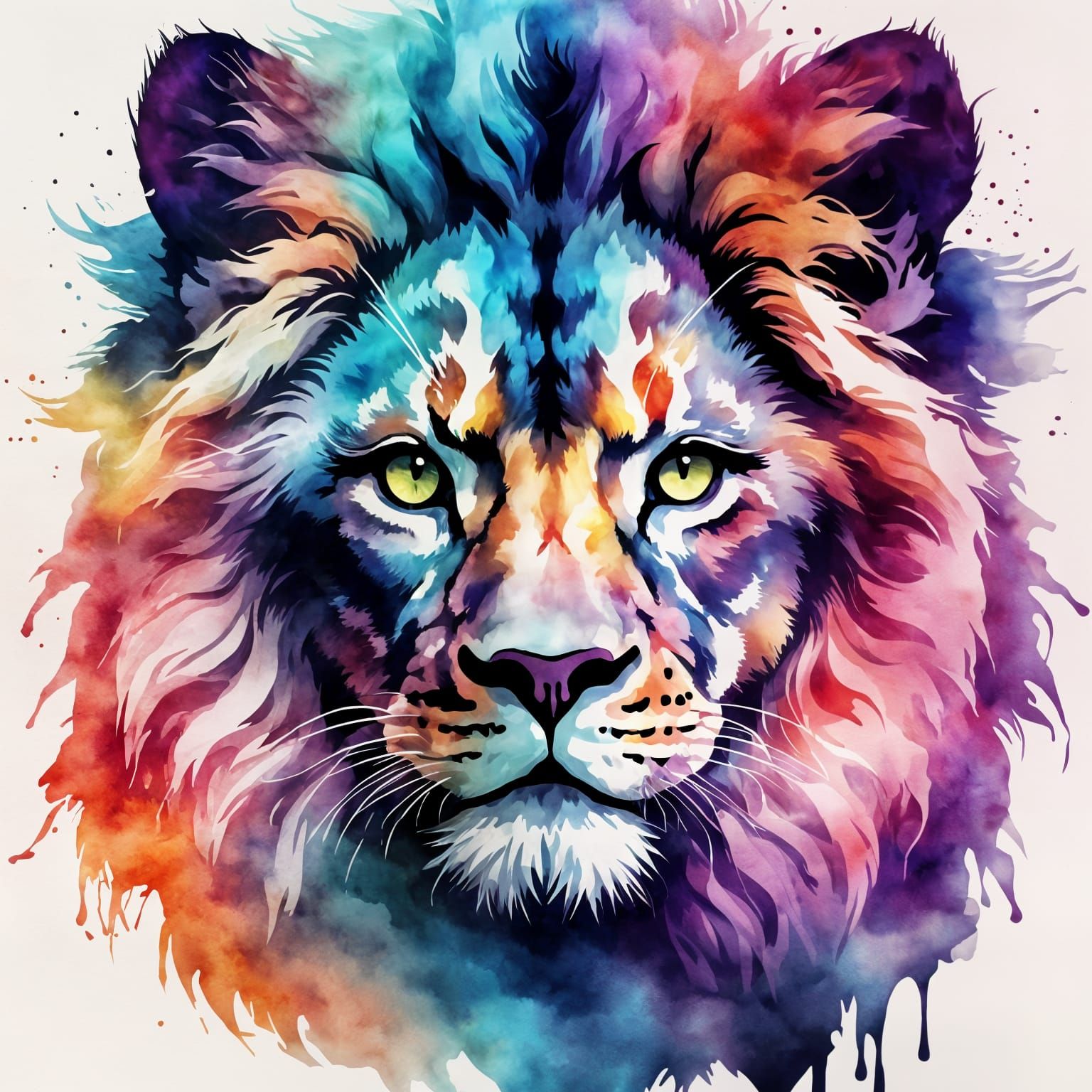 Stunning Double Exposure of Silhouette Kitten and Vibrant Li...