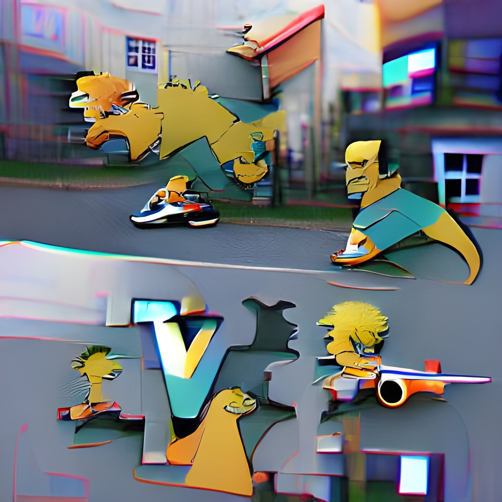 The Simpsons in Vector Art Style