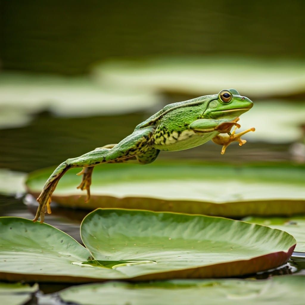 Frog Leap: A Wildlife Photography Masterpiece