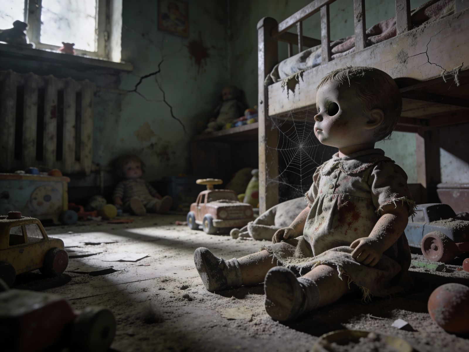 Surrealist Scene of an Abandoned Child's Room