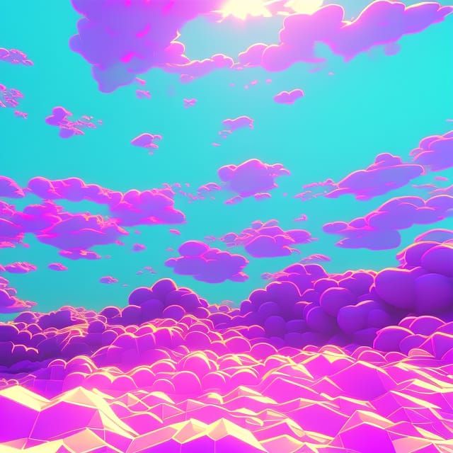 Princess Peach Portrait in Vaporwave Style