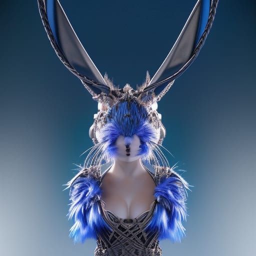 Gothic Horror Shibari Bunny: Digital Illustration
