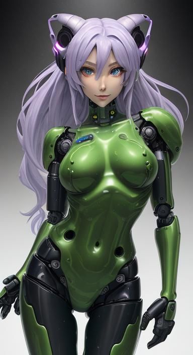 Chimera Girl with Cybernetic and Liquid Arms