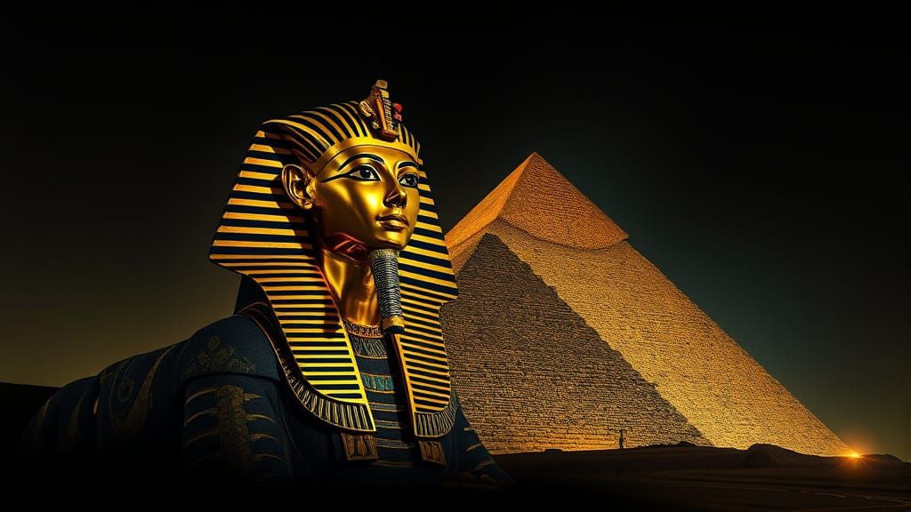 Embroidered Fantasy: Tutankhamen Pyramid in Giza
