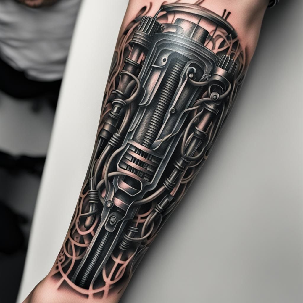 Realistic Zipper Tattoo Reveals Metal and Wires