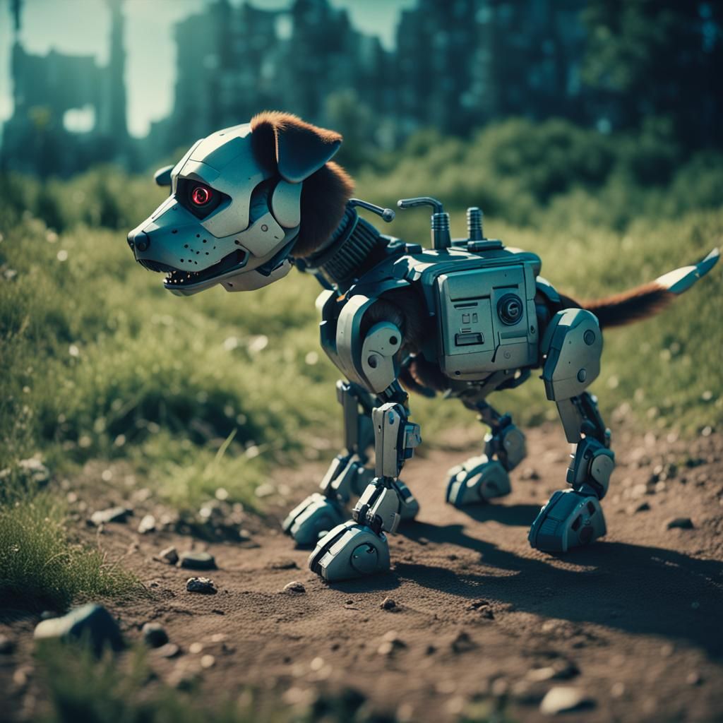 Cinematic Robo Puppy Film Still