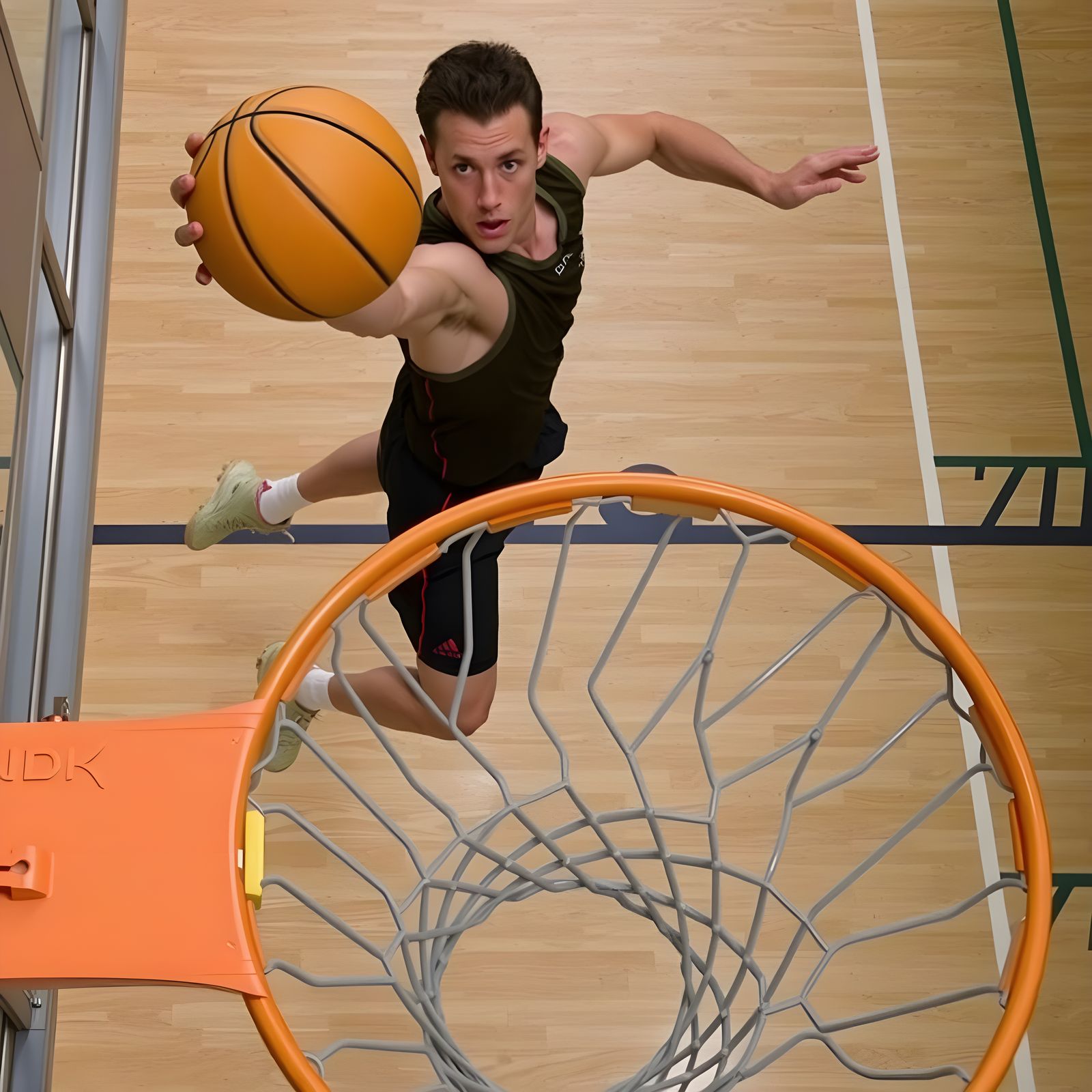 Golden Athletic Form in Mid-Air Balletic Precision