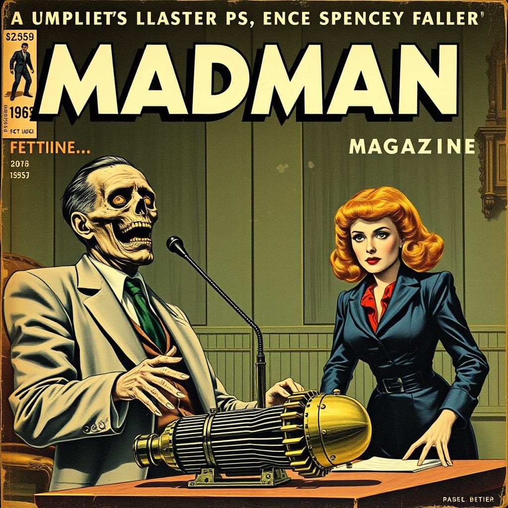 Vintage Zombie Psycho Killer Magazine Cover