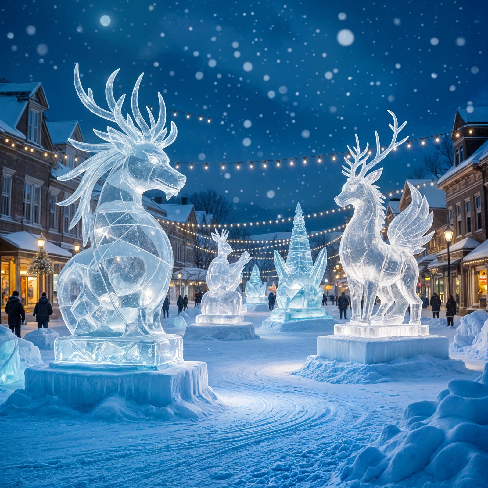 Winter Ice Sculpting Contest Exhibition