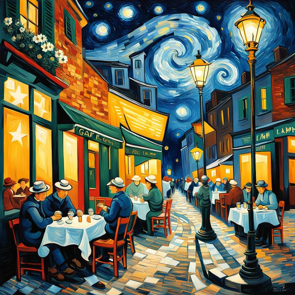 Café Terrace at Night: Post-Impressionist Scene