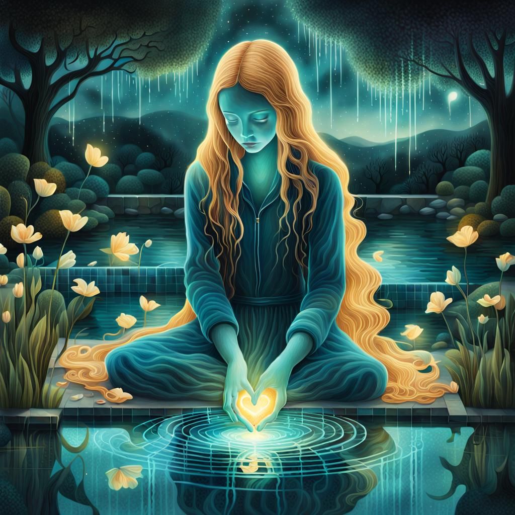 Resilient Woman: Bio Art Collage in 8K