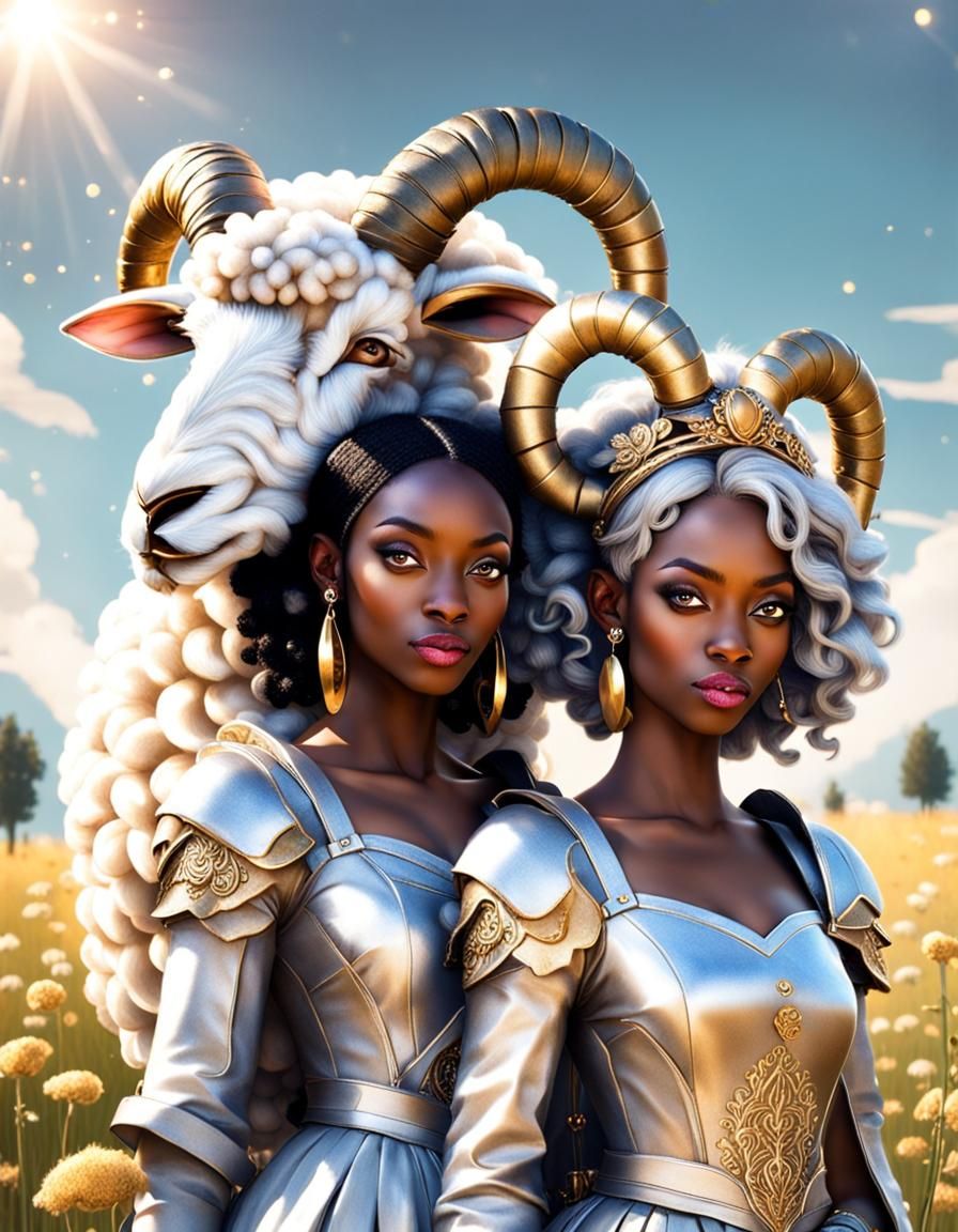 Beautiful Hybrid Princesses in Flowery Meadow