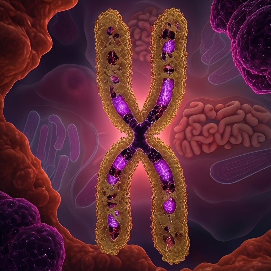 Colossal Marble Chromosome Sculpture in Biomechanical Style