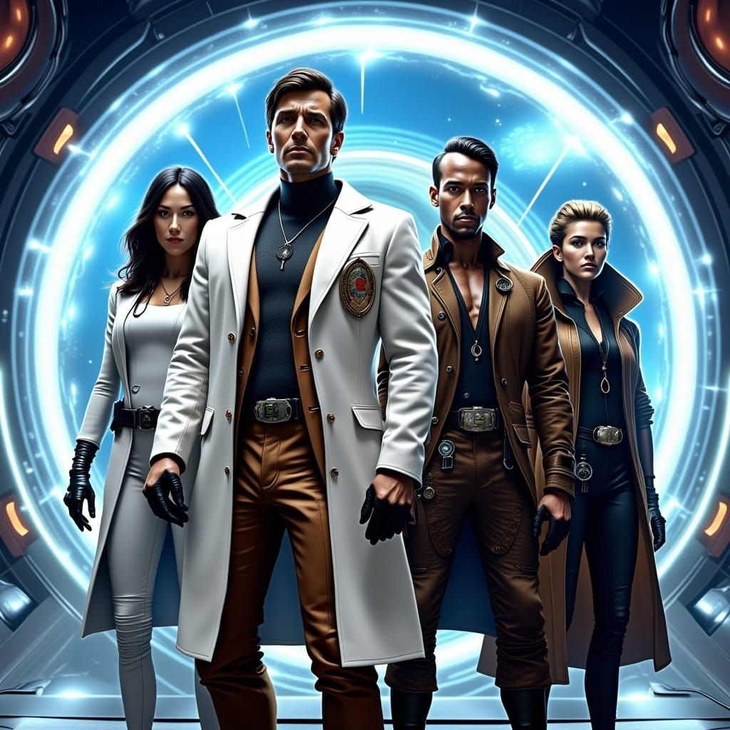 Time Travelers Prepare to Step into the Time Stream in a Fut...