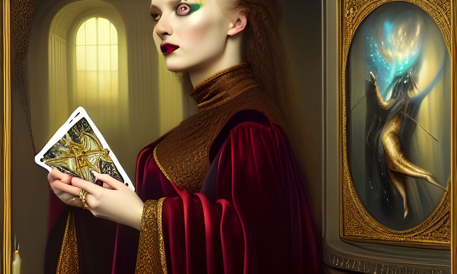 Hyperrealistic Psychic Lady Telling Fortunes