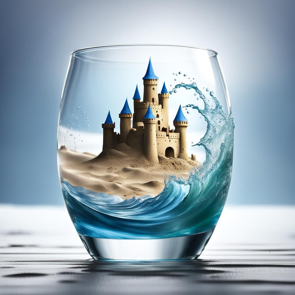 Sandcastle Washed Away: Conceptual Splash Art