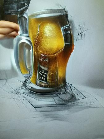 Hyperrealistic Concept Art of Beer