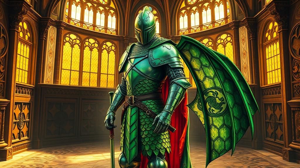Knight in dragon scale armor