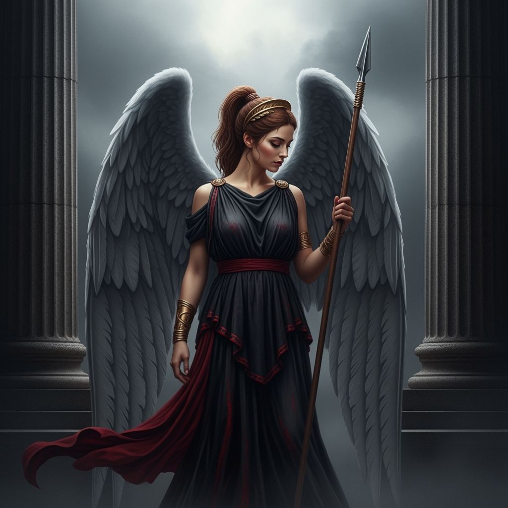 Poena Greek Goddess of Punishment Digital Matte Painting