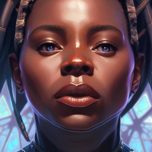 Wakanda Portrait in Hyperdetailed Digital Art