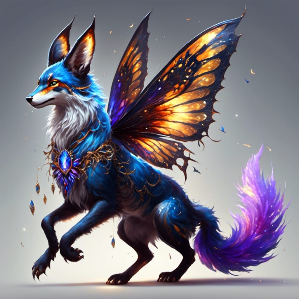 Butterfly-Winged Foxalope in Autumnal Colors