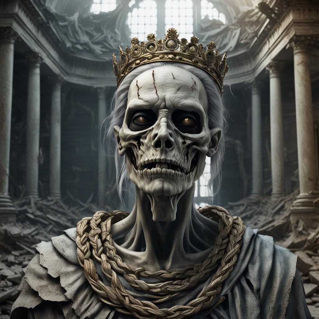 Undead Queen Portrait in Octane Render Style