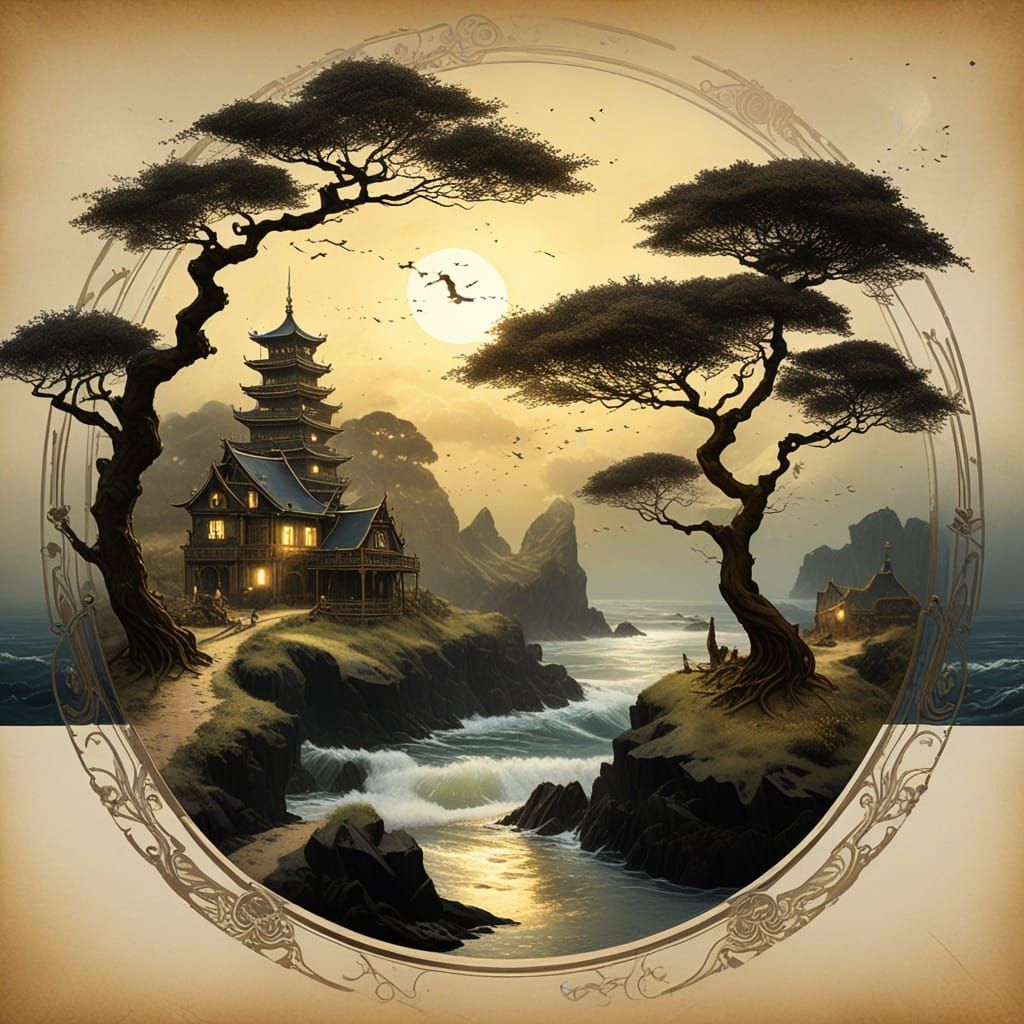 Martial Artist Japanese God in Romantic Style