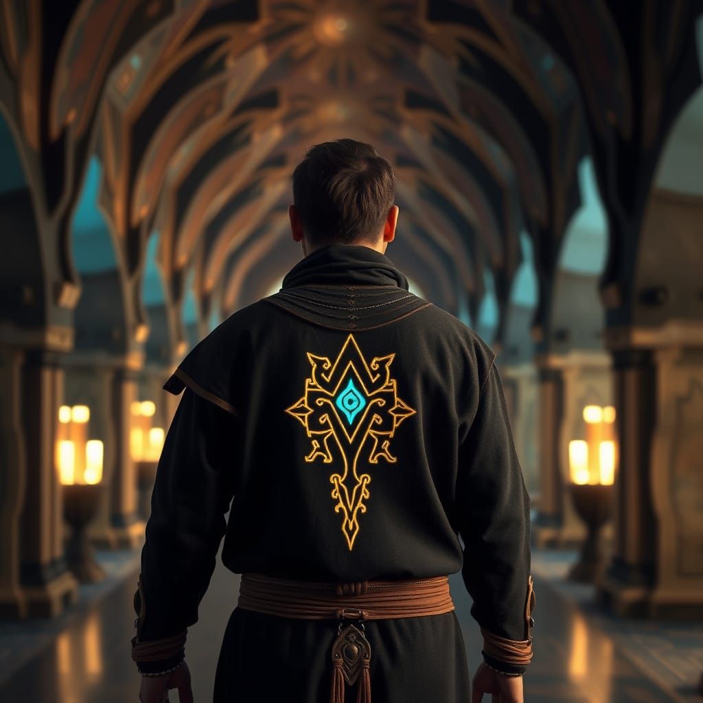 Sacred Glyphs Light Future Corridor