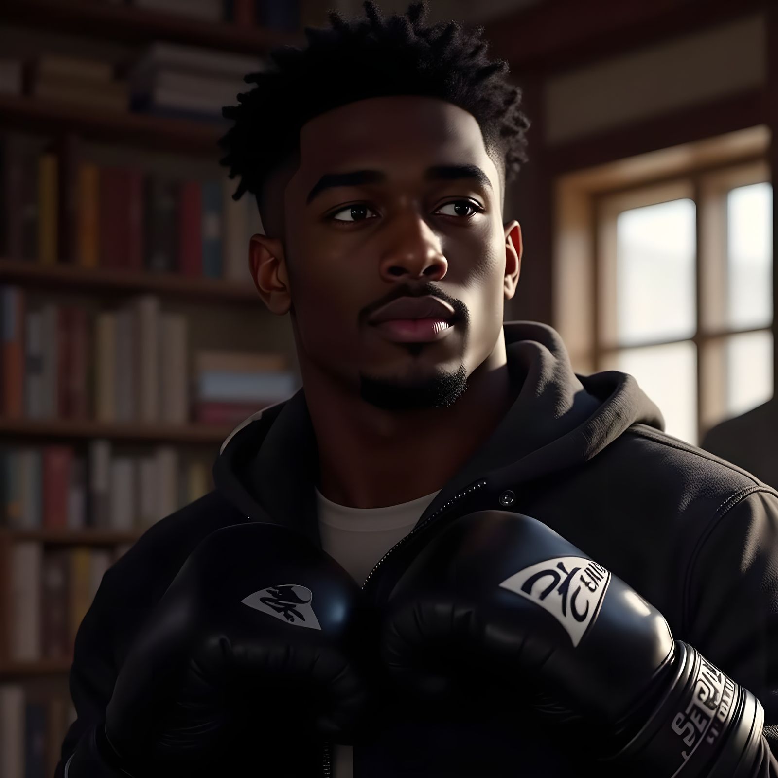 Realistic Boxing Athlete Prepares for Epic Practice Round