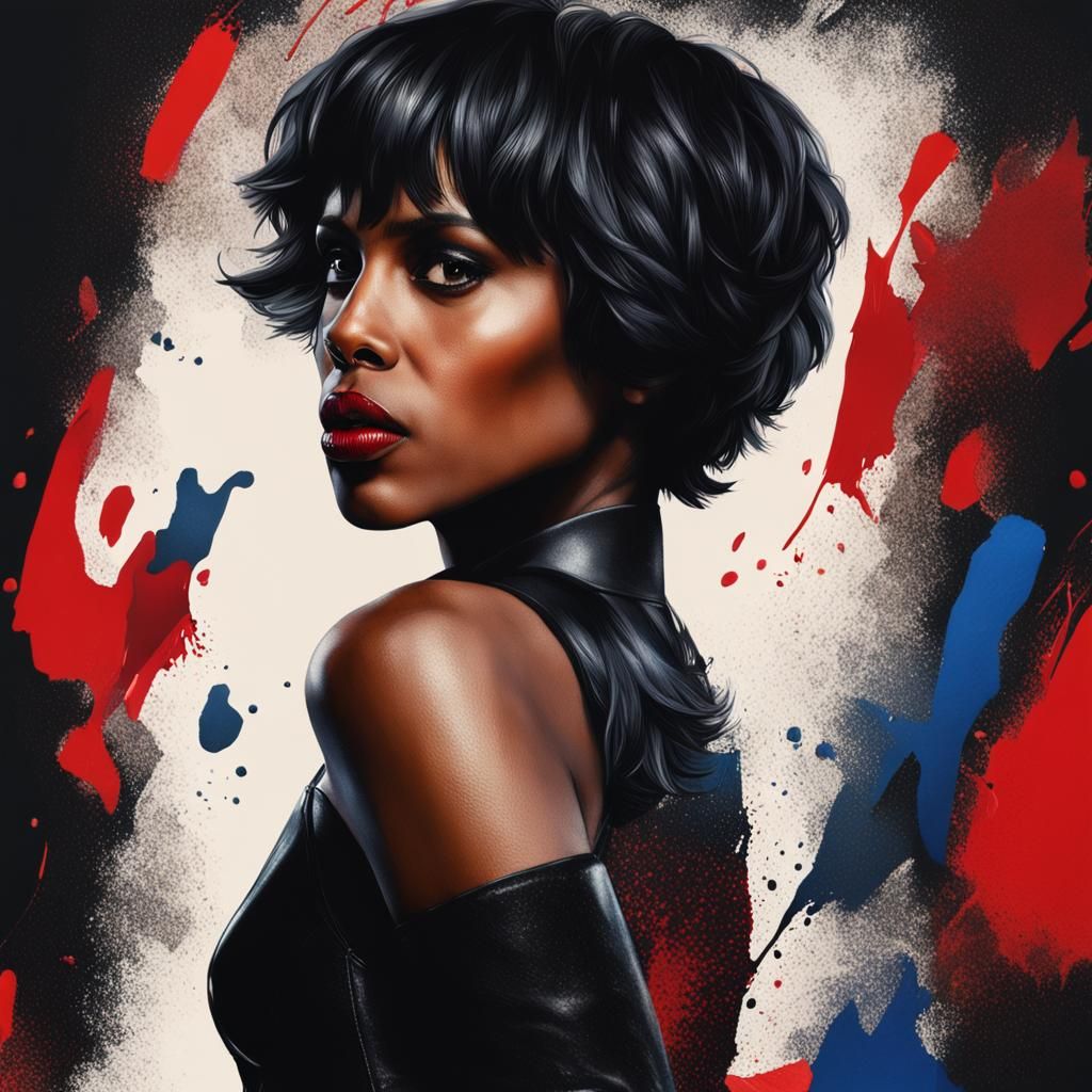 Kerry Washington in Sultry Hyperrealistic Portraiture