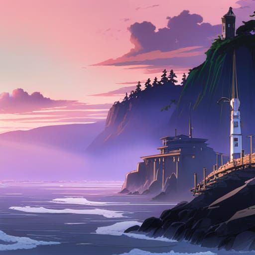 Anime Key Visual Inspired by Studio Ghibli