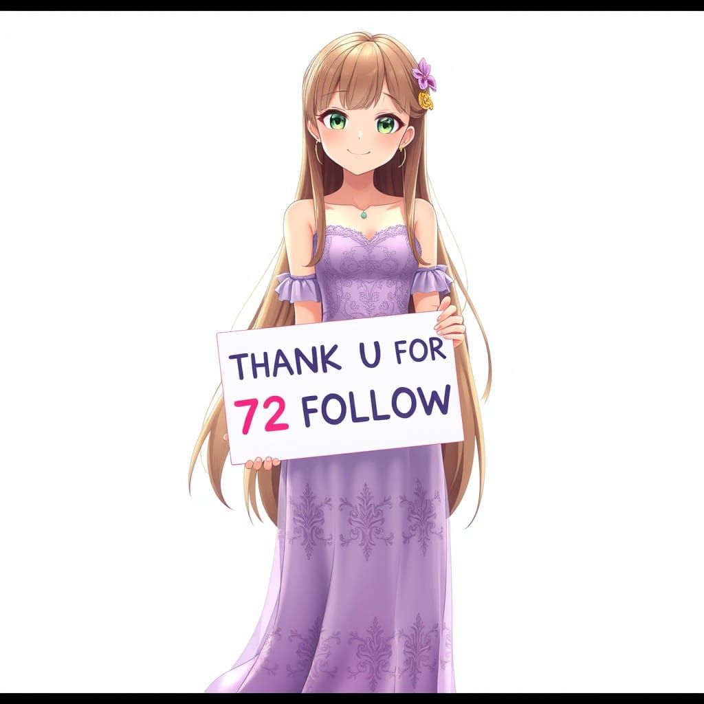 Joyful Girl Thanks Admirers in Vibrant 3D Anime Art