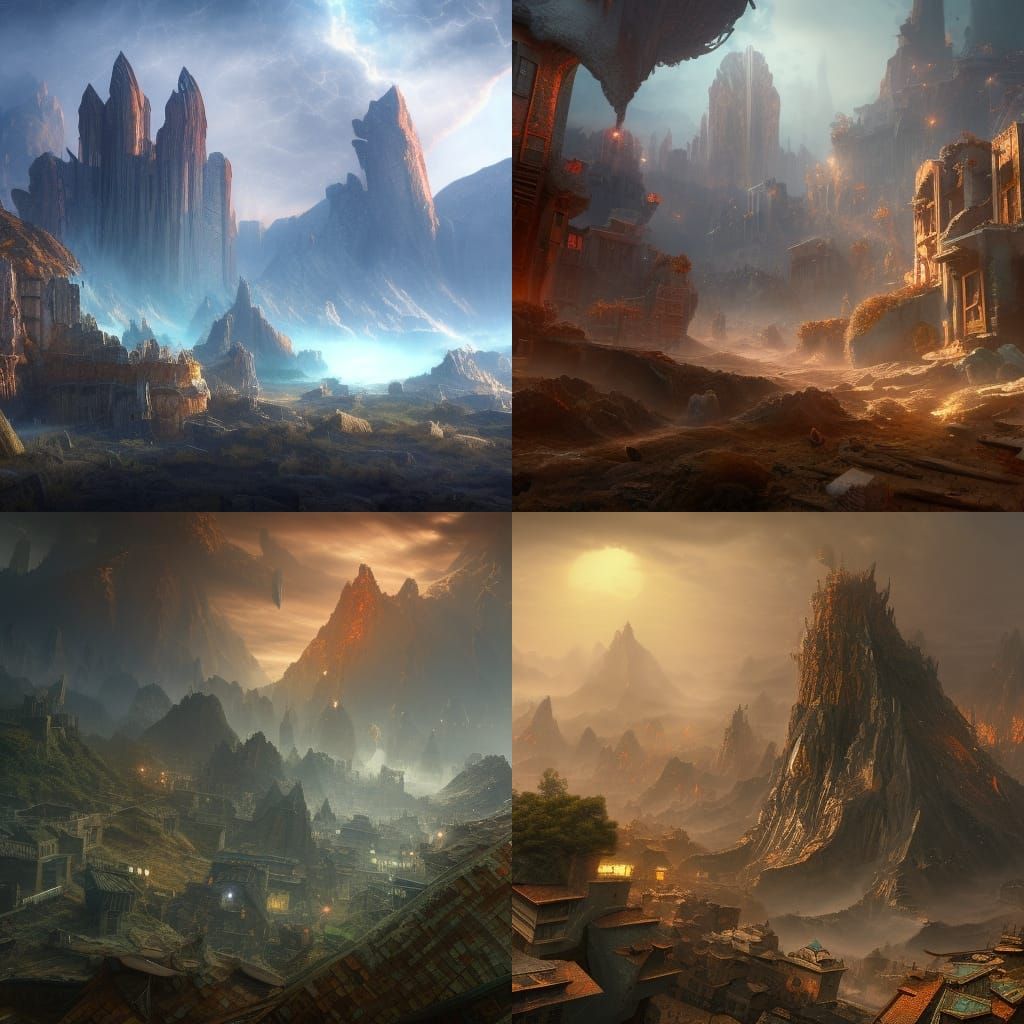 Earthquake Aftermath: Detailed Matte Painting