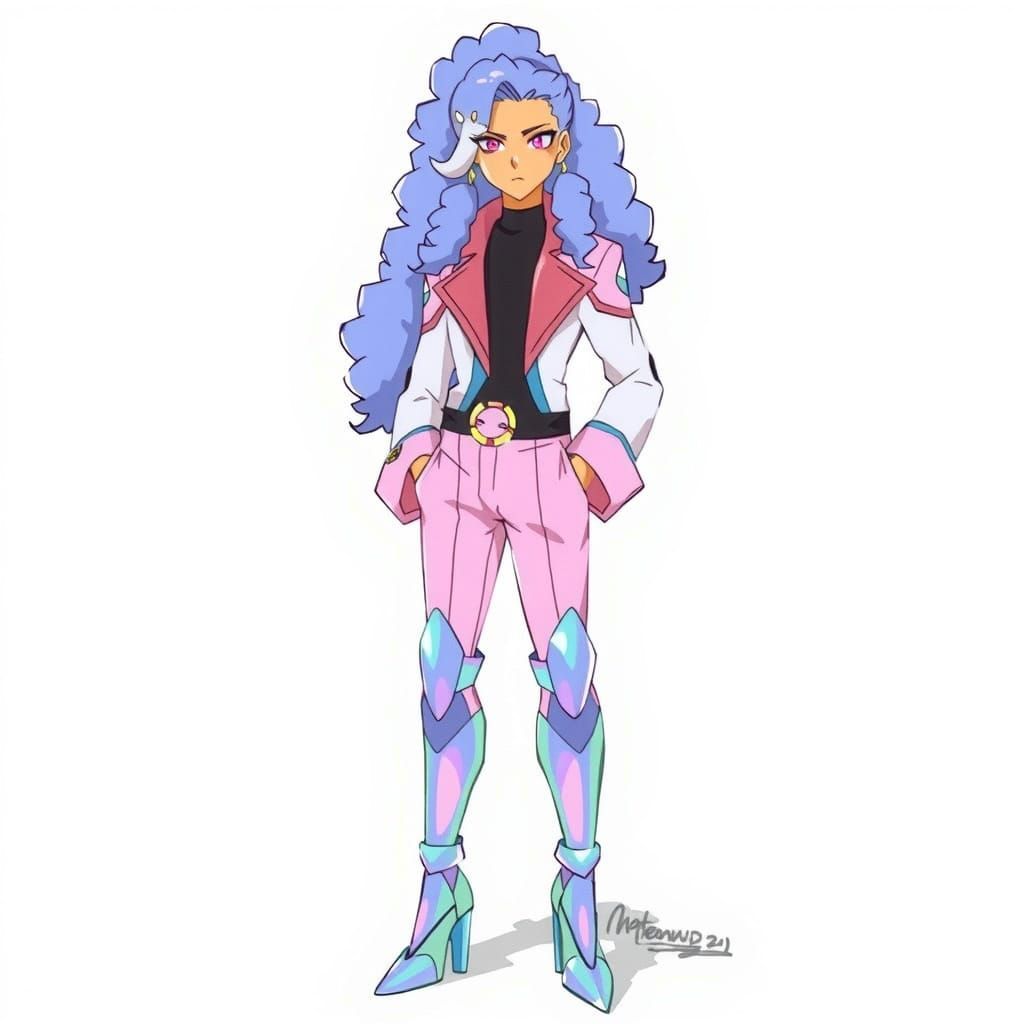 Vibrant Pokémon-Inspired Concept Art in Classic Anime Style