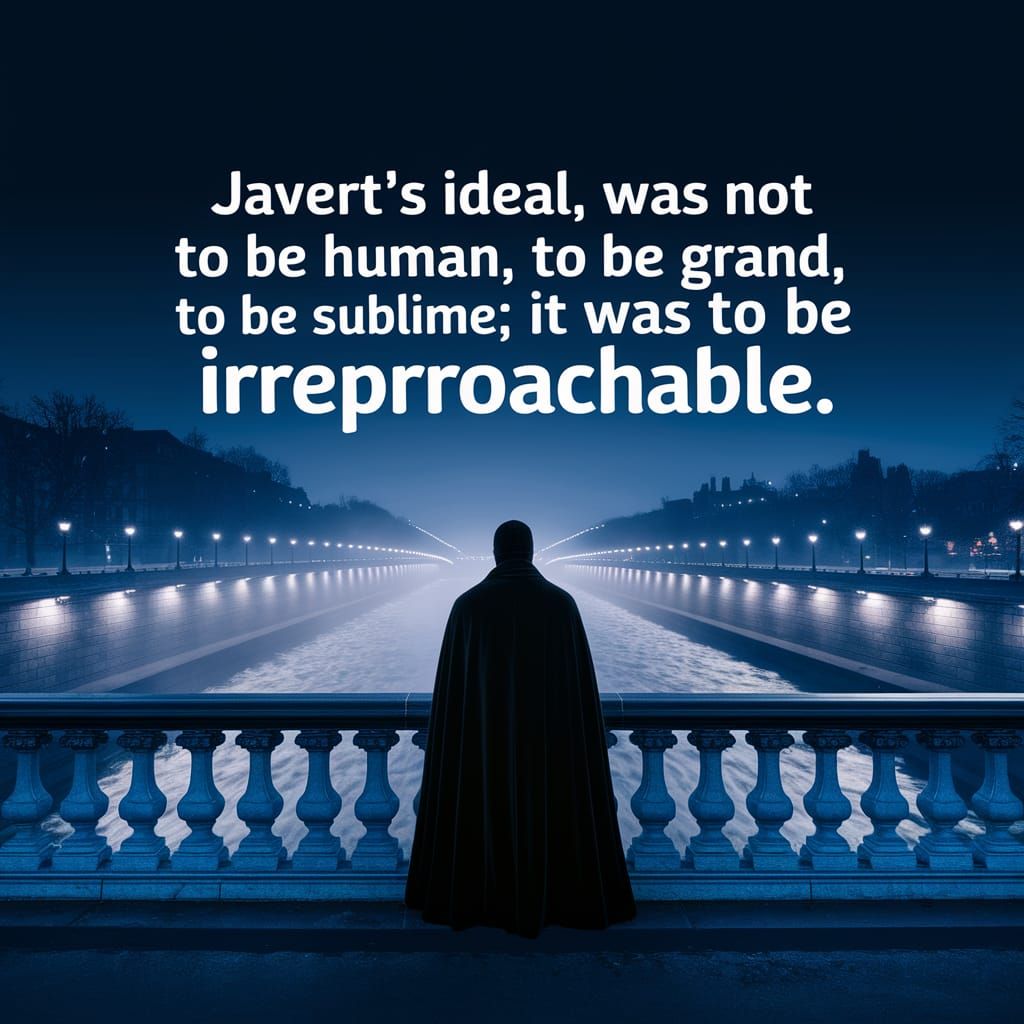 Mysterious Figure on Parisian Bridge at Night