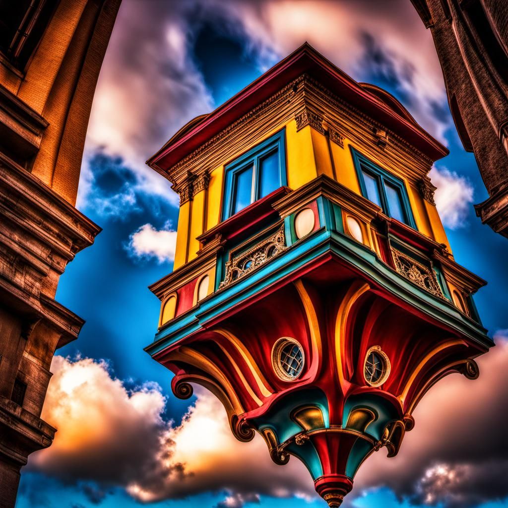 Surreal Upside Down Architectural Dreamscape