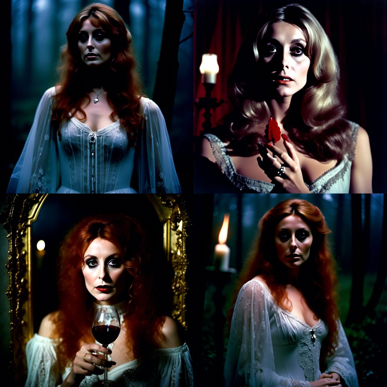 Victorian Vampire in White Nightgown