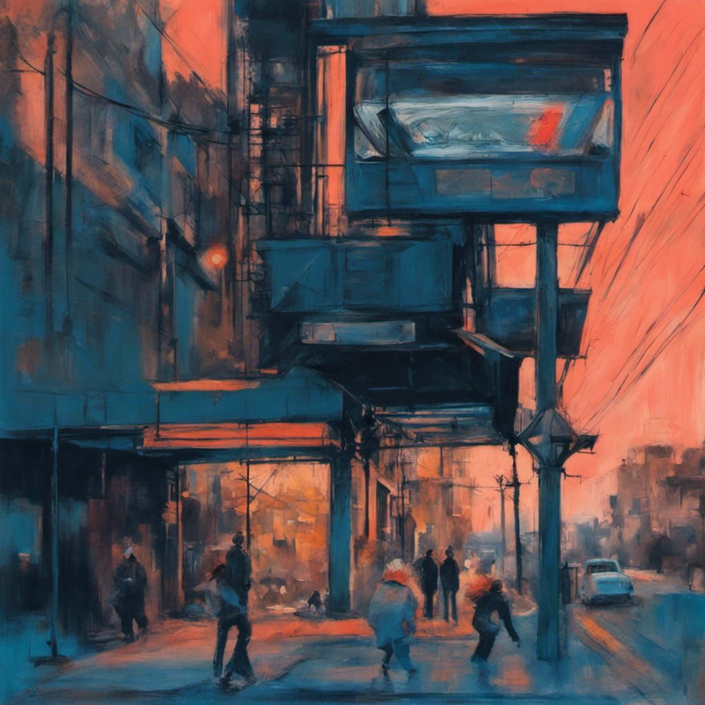 Contemplative Portrait in Encaustic Style