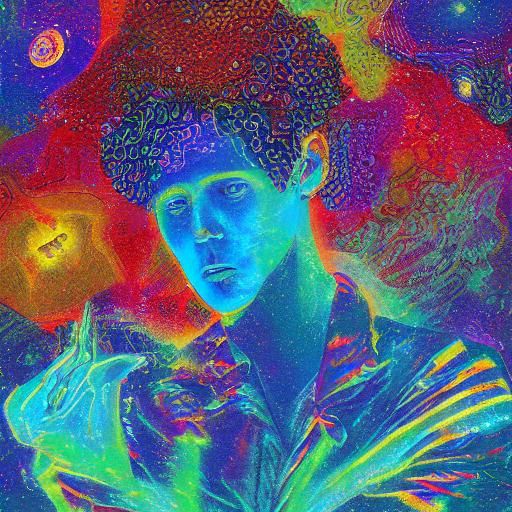 Holographic Depression: Cosmic Astral Illustration