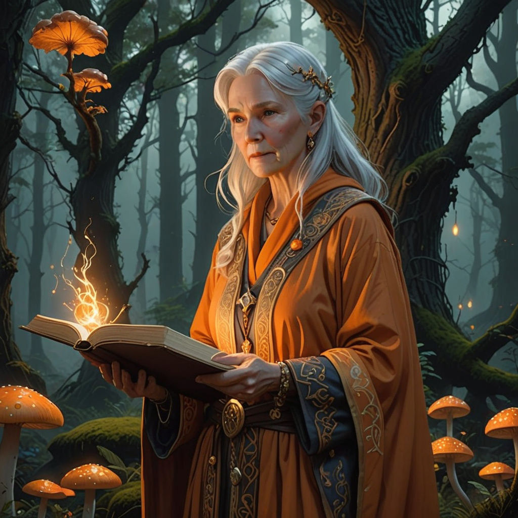 Ethereal Wizardess in 18th Century Wilderness