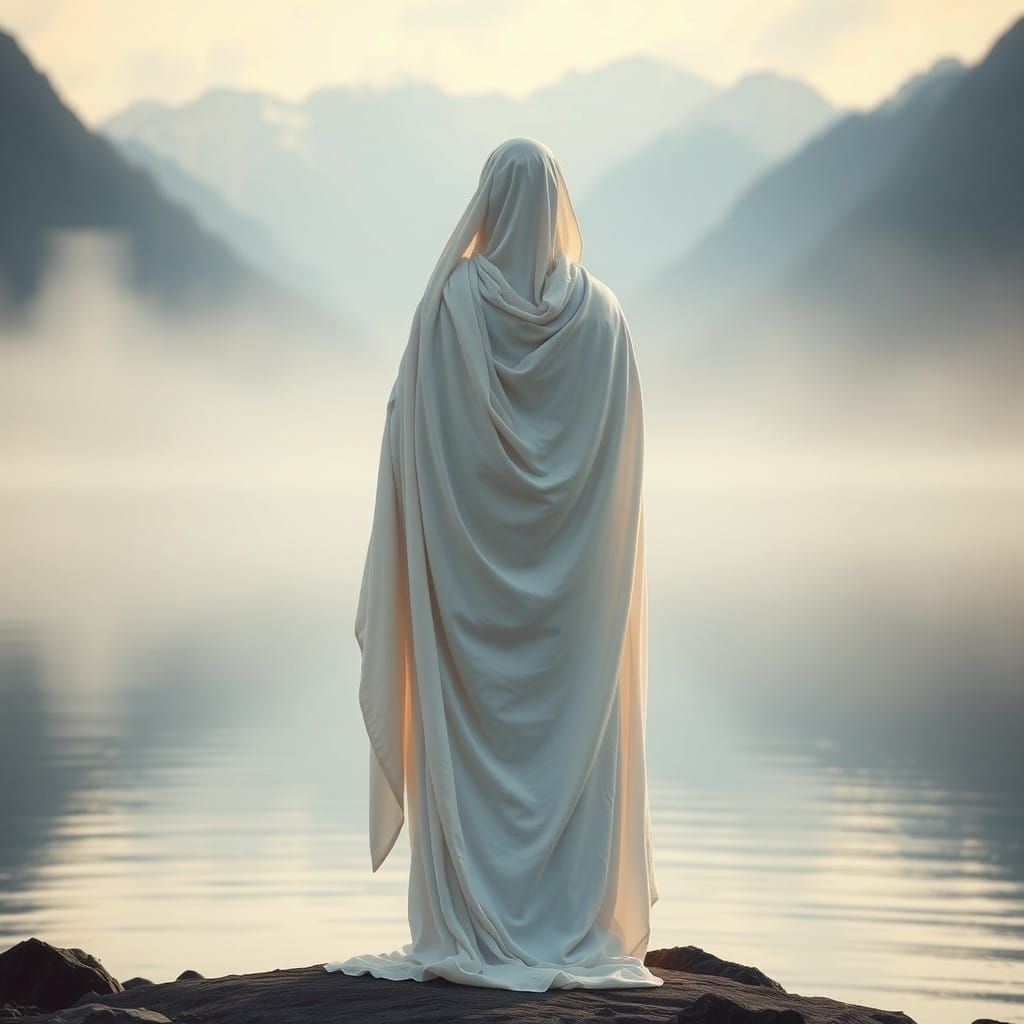 A Contemplative Figure Embracing Life's Paradoxes